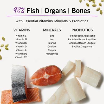 Show full view: Stella & Chewy's Sea-licious Salmon & Cod Dinner Morsels Freeze-Dried Raw Cat Food, 8-oz bag slide 9 of 13