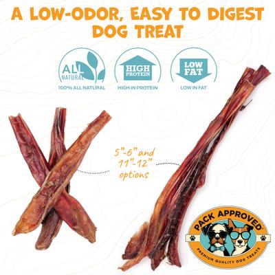 Show full view: Pack Approved Thick Beef Steer Bully Sticks Natural Dog Chews, 5 to 6-in, 12 count slide 6 of 8