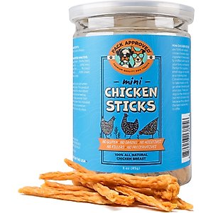 Pack Approved Mini Chicken Sticks Dehydrated Dog Treats, 3-oz