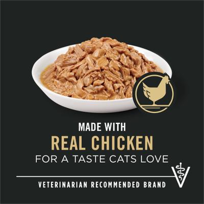 Show full view: Purina Pro Plan Indoor Grilled Chicken Entree in Gravy Wet Cat Food, 3-oz can, case of 24 slide 4 of 13