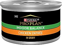Purina Pro Plan Hairball Control Indoor Grilled Chicken Entree in Gravy Wet Cat Food, 3-oz can, case of 24