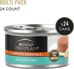 Purina Pro Plan Seafood Classic Entree Grain-Free Canned Cat Food, 3-oz can, case of 24 slide 2 of 6