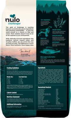 Show full view: Nulo Challenger Puppy & Adult Northern Catch Haddock, Salmon & Acadian Redfish Dry Dog Food, 11-lb bag slide 3 of 12
