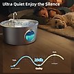 Show in main carousel: Casfuy PWS-140 Quiet Stainless Steel Dog Water Fountain with Water Level Window, 230-oz slide 4 of 8