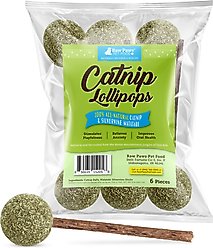 Raw Paws Catnip & Silvervine Lollipops Interactive Cat Toy, 6 count