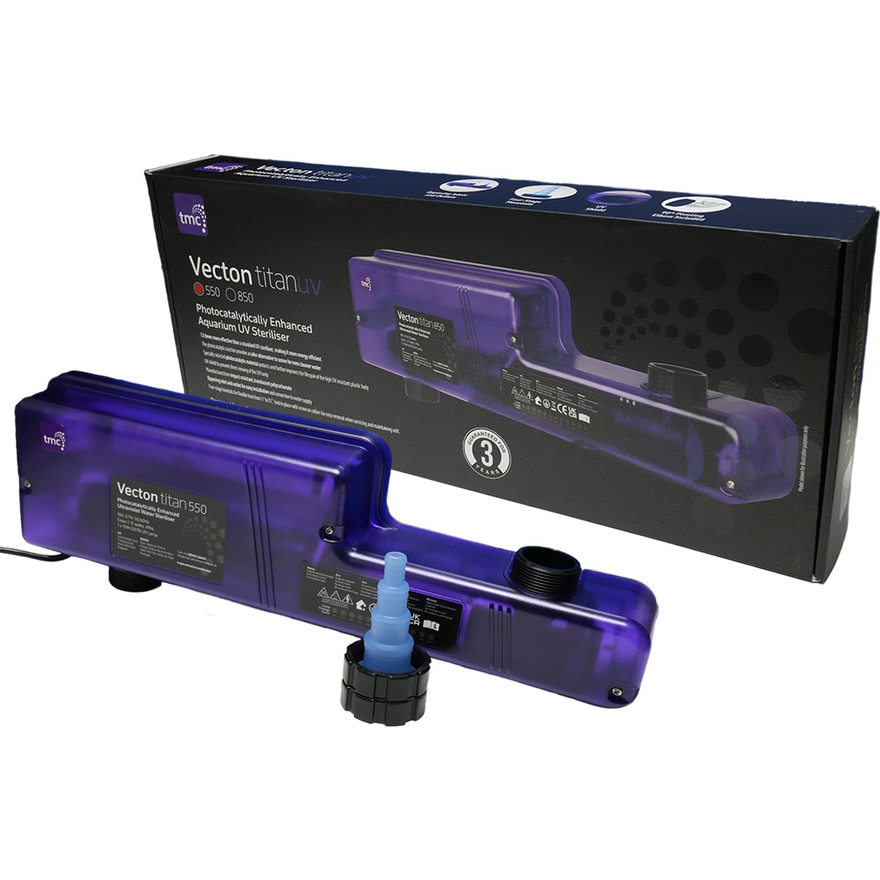 TMC Vecton Titan 550 Aquarium UV Sterilizer, 15 Watt