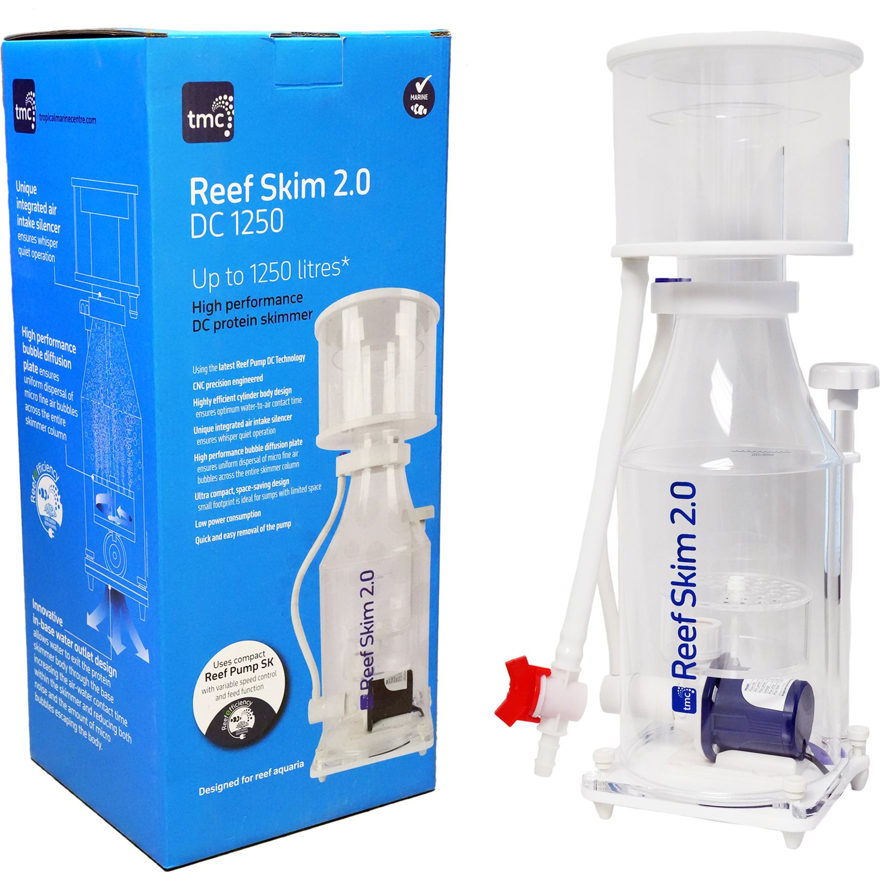 TMC Reef Skim 2.0 1250 DC Aquarium Protein Skimmer