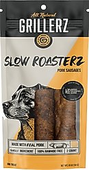 Grillerz Slow Roasterz 6 Inch Pork Sausages Soft & Chewy Dog Treats, 2 count