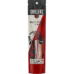 Grillerz Thick Bully Sticks 12 Inch Dog Treats, 2 count