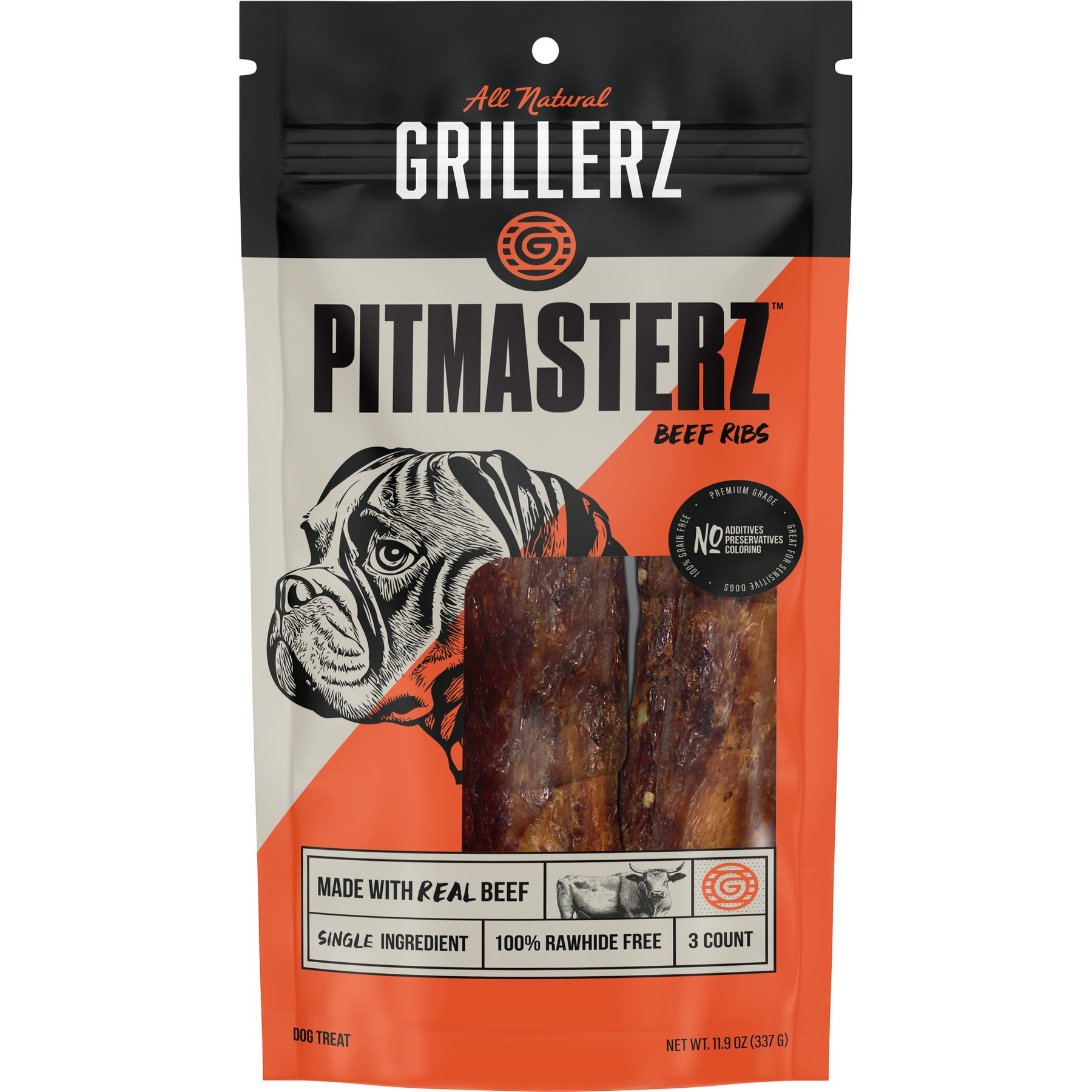 Grillerz Pitmasterz Ribs Dog Bones, 3 count