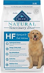 Blue Buffalo Natural Veterinary Diet HF Hydrolyzed for Food Intolerance Grain-Free Dry Dog Food, 22-lb bag