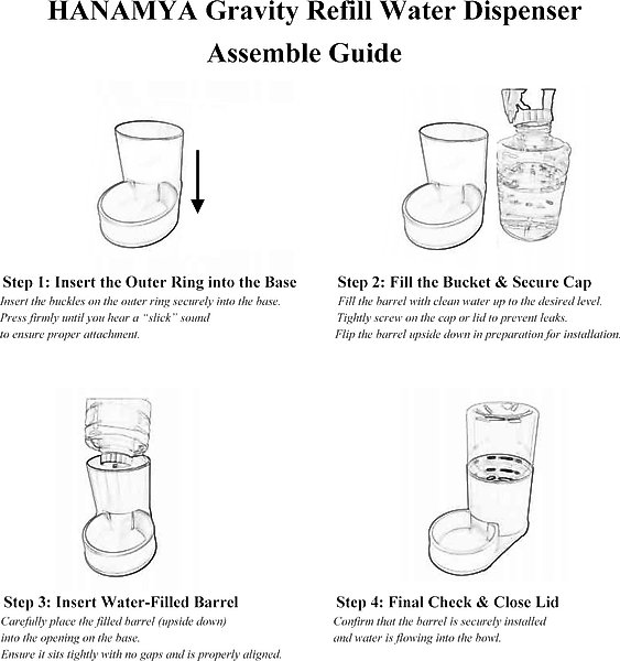 Show full view: HANAMYA Automatic Dog & Cat Waterer, 3-liter, Light Gray slide 8 of 9