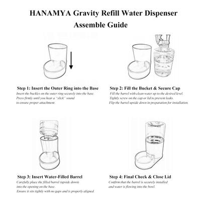 Show full view: HANAMYA Automatic Dog & Cat Waterer, 3-liter, Light Gray slide 8 of 9