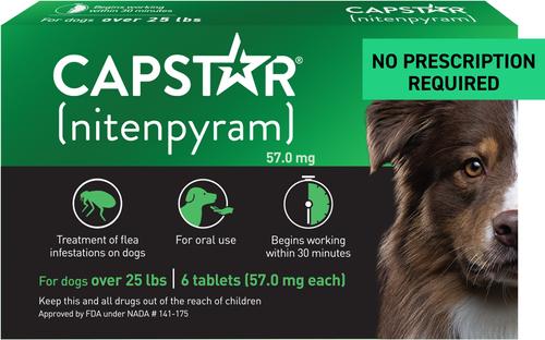 Capstar Flea Oral Treatment for Dogs, over 25 lbs
