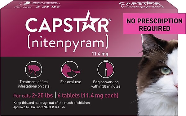 Capstar Flea Oral Treatment for Cats, 2-25 lbs