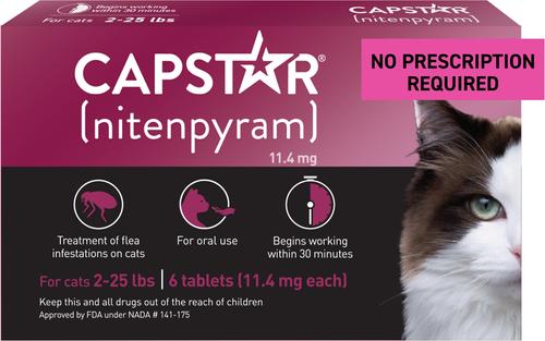 Capstar Flea Oral Treatment for Cats, 2-25 lbs