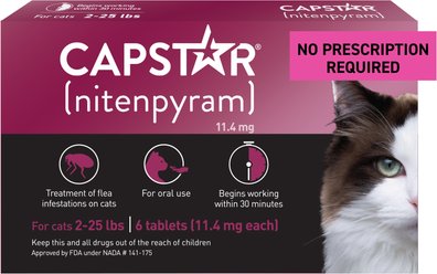 Capstar Flea Oral Treatment for Cats, 2-25 lbs, 6 Tablets