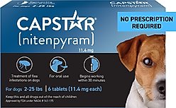 Capstar Flea Oral Treatment for Dogs, 2-25 lbs, 6 Tablets