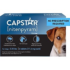 Capstar Flea Oral Treatment for Dogs, 2-25 lbs, 6 Tablets