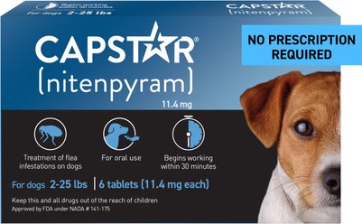 Capstar Flea Oral Treatment for Dogs, 2-25 lbs, 6 Tablets