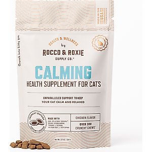 Rocco & Roxie Supply Co. Chicken Flavored Calming Chew Supplement for Cats, 3.7-oz bag
