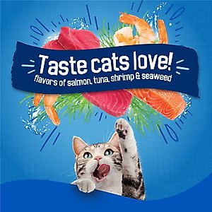 Friskies Seafood Sensations Salmon Tuna & Shrimp Dry Cat Food, 30-lb bag