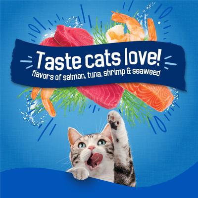 Show full view: Friskies Seafood Sensations Salmon Tuna & Shrimp Dry Cat Food, 22-lb bag slide 5 of 12