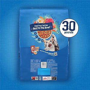 Friskies Seafood Sensations Salmon Tuna & Shrimp Dry Cat Food, 30-lb bag