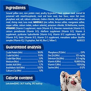 Friskies Seafood Sensations Salmon Tuna & Shrimp Dry Cat Food, 30-lb bag