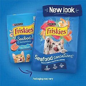 Friskies Seafood Sensations Salmon Tuna & Shrimp Dry Cat Food, 30-lb bag