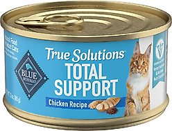 Blue Buffalo True Solutions Fab Feline Indoor Formula Chicken Wet Cat Food, 3-oz can, case of 24