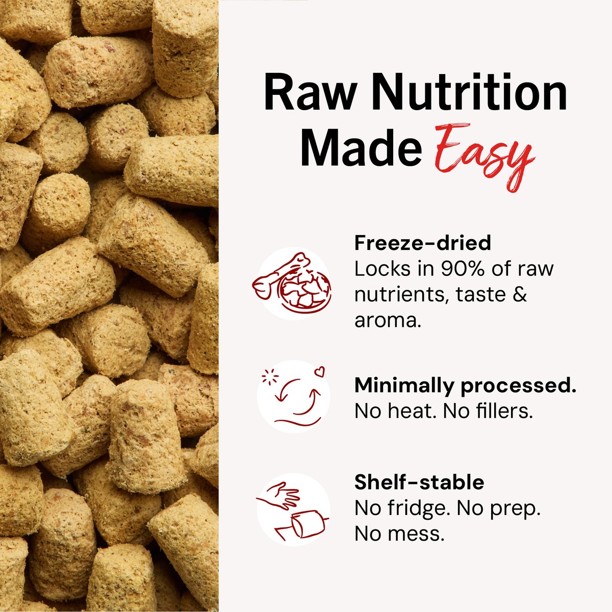 Stella & Chewy's Freeze-Dried Raw Meal Mixers Grain-Free Protein Rich Beef & Salmon Recipe Dog Food