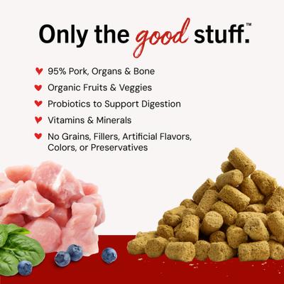 Show full view: Stella & Chewy's Meal Mixers Purely Pork Freeze-Dried Raw Dog Food Topper, 18-oz bag slide 4 of 13