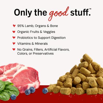 Show full view: Stella & Chewy's Dandy Lamb Meal Mixers Freeze-Dried Raw Dog Food Topper, 35-oz bag slide 4 of 14