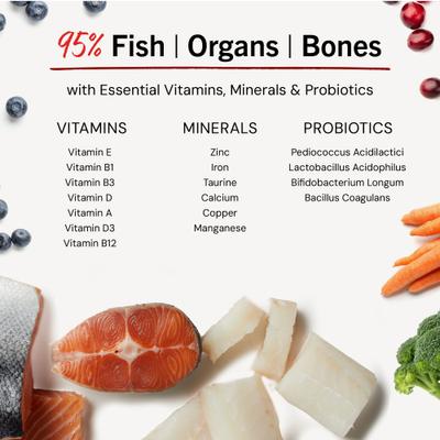 Show full view: Stella & Chewy's Savory Salmon & Cod Meal Mixers Freeze-Dried Raw Dog Food Topper, 8-oz bag slide 9 of 14