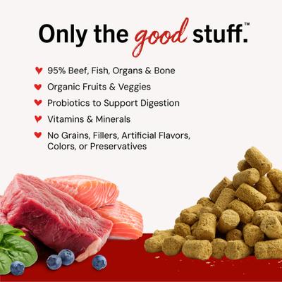 Show full view: Stella & Chewy's Freeze-Dried Raw Surf & Turf Meal Mixer Grain-Free Protein Rich Recipe Dog Food Topper, 18-oz bag slide 4 of 12