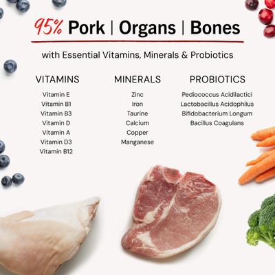 Show full view: Stella & Chewy's Meal Mixers Purely Pork Freeze-Dried Raw Dog Food Topper, 18-oz bag slide 9 of 13