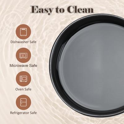 Show full view: SpunkyJunky Ceramic & Acacia Wood Raised Dog Bowls, 2 count, Black, 3.6 cup slide 6 of 7