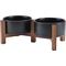 Show in main carousel: SpunkyJunky Ceramic & Acacia Wood Raised Dog Bowls, 2 count, Black, 3.6 cup slide 1 of 7
