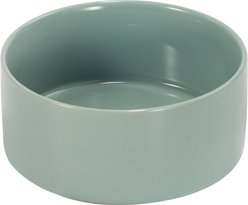 SpunkyJunky Modern Cute Ceramic Weighted Dog Bowl, 1 count, Morandi Green, 7.6 cup