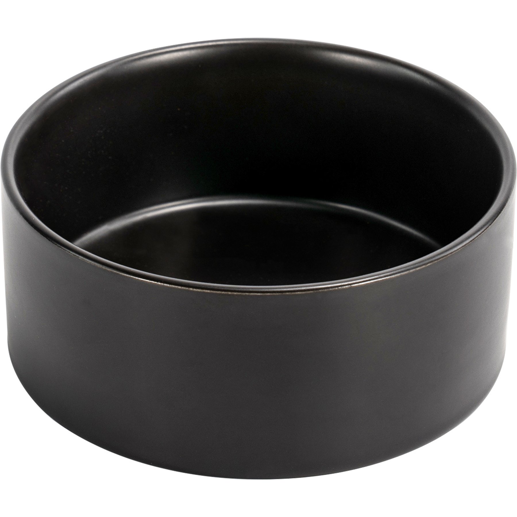 SpunkyJunky Modern Cute Ceramic Weighted Dog Bowl, 1 count, Black, 7.6 cup