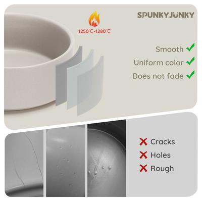 Show full view: SpunkyJunky Modern Cute Ceramic Weighted Dog Bowl, 1 count, Grey, 1.7 cup slide 4 of 7