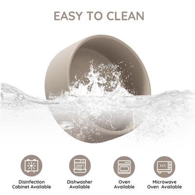 Show full view: SpunkyJunky Modern Cute Ceramic Weighted Dog Bowl, 1 count, Grey, 1.7 cup slide 6 of 7