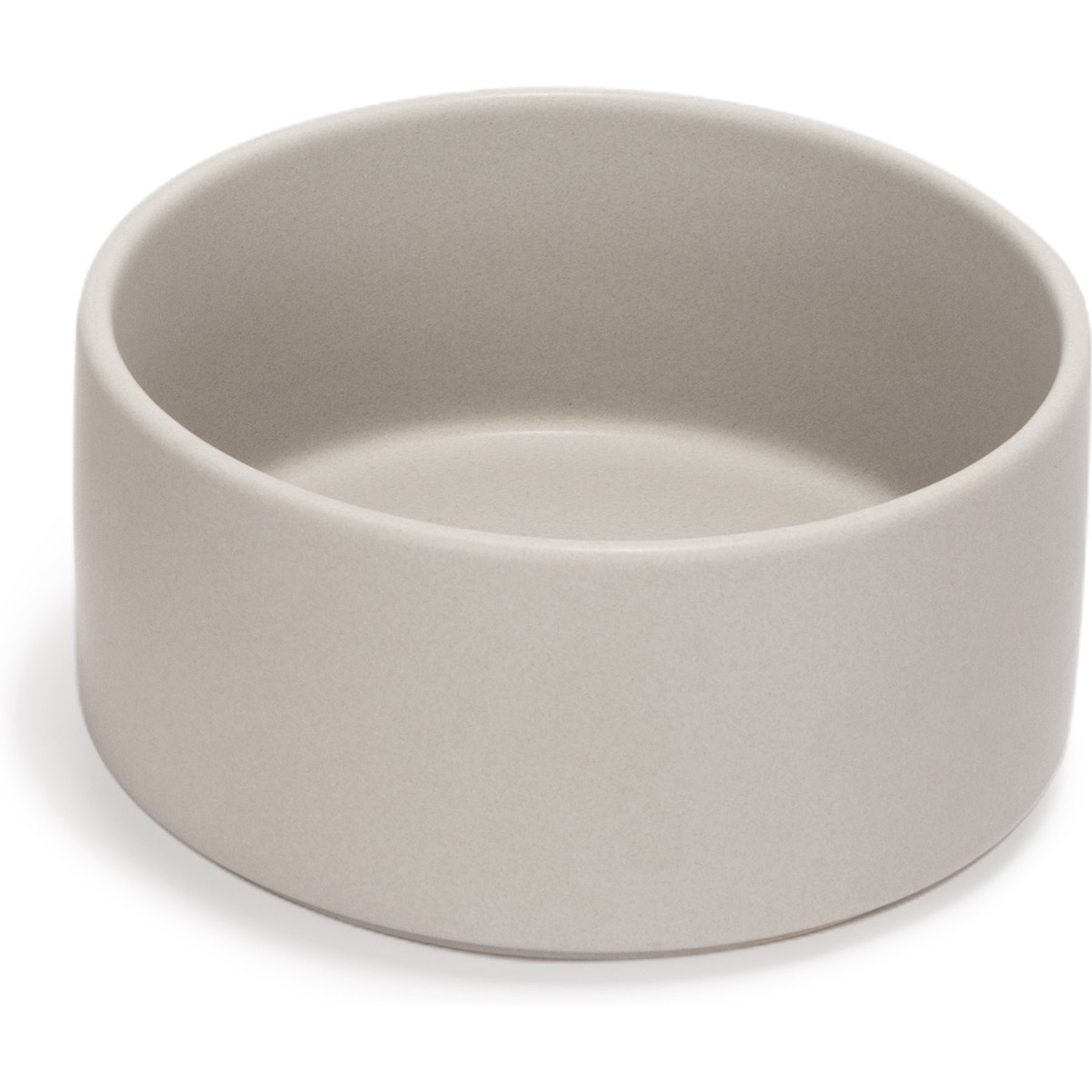 SpunkyJunky Modern Cute Ceramic Weighted Dog Bowl, 1 count, Grey, 7.6 cup