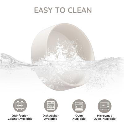 Show full view: SpunkyJunky Modern Cute Ceramic Weighted Dog Bowl, 1 count, White, 5.2 cup slide 7 of 8