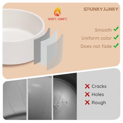 Show full view: SpunkyJunky Modern Cute Ceramic Weighted Dog Bowl, 1 count, White, 5.2 cup slide 5 of 8