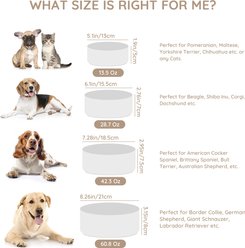 SpunkyJunky Modern Cute Ceramic Weighted Dog Bowl, 1 count, White, 1.7 cup slide 2 of 7