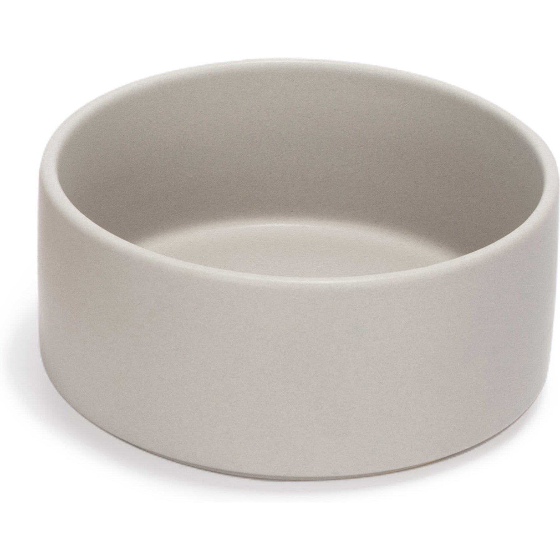 SpunkyJunky Modern Cute Ceramic Weighted Dog Bowl, 1 count, Grey, 3.6 cup