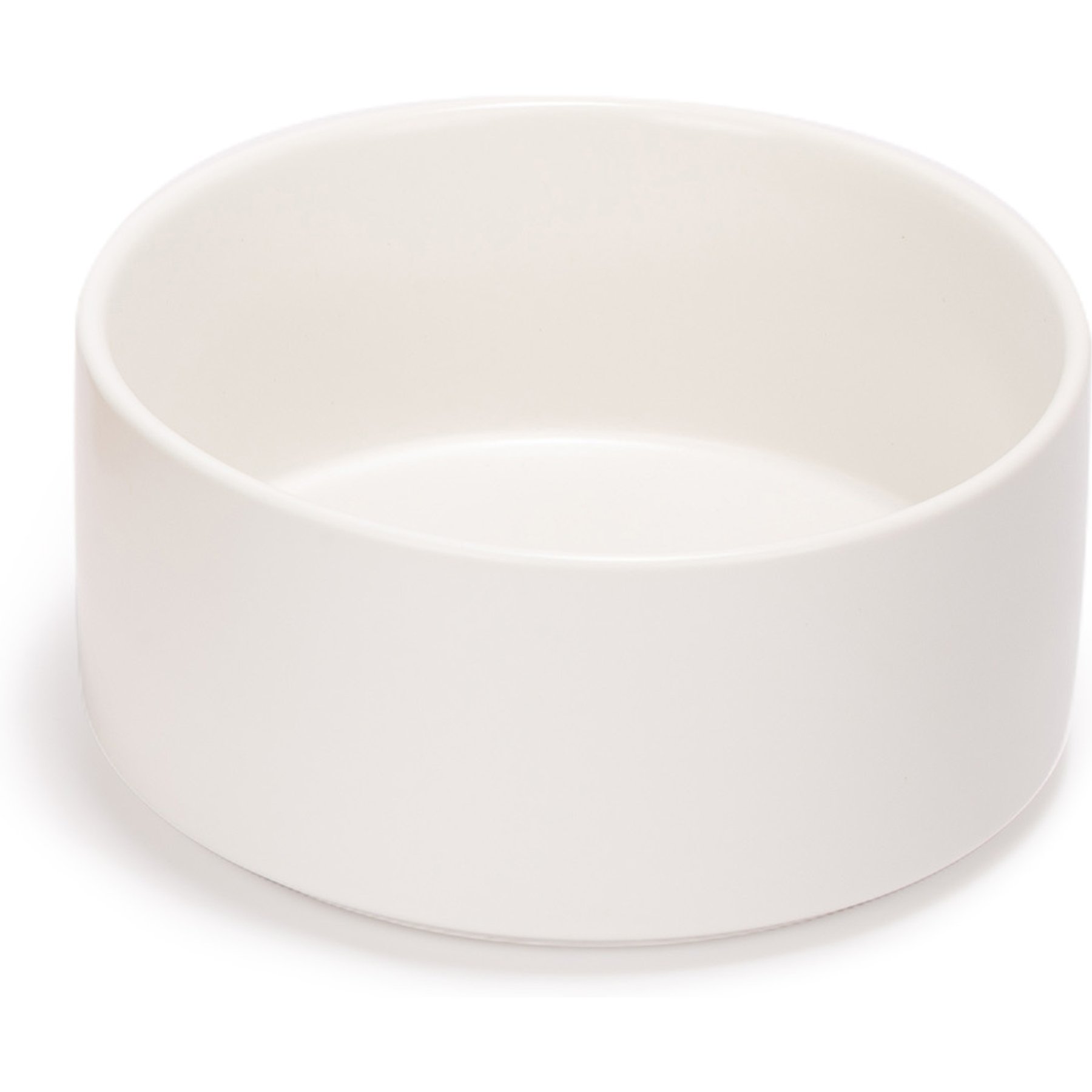 SpunkyJunky Modern Cute Ceramic Weighted Dog Bowl, 1 count, White, 3.6 cup