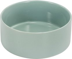 SpunkyJunky Modern Cute Ceramic Weighted Dog Bowl, 1 count, Morandi Green, 1.7 cup